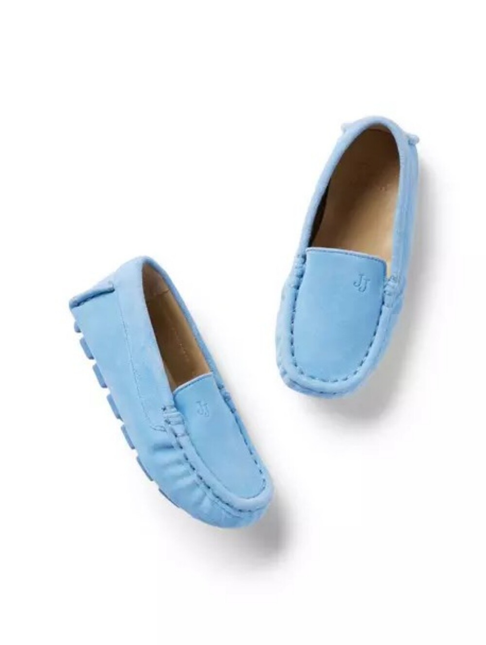 Janie And Jack Sky Blue Suede Driving Shoe